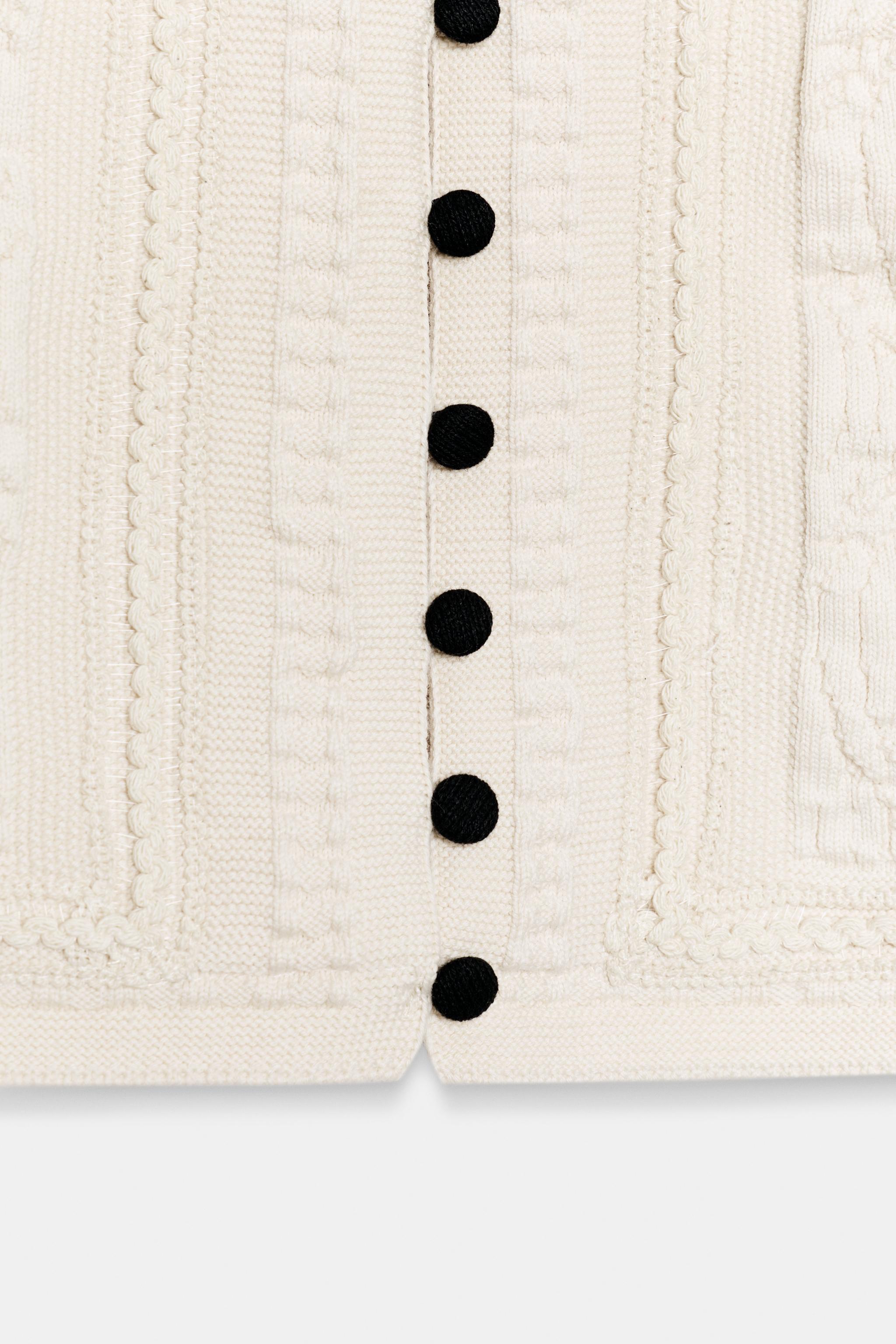 TOP GILET EN MAILLE STRUCTURÉE